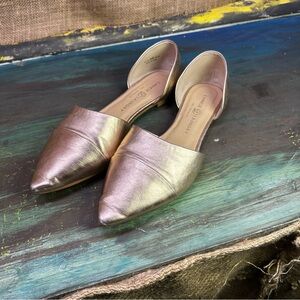 Chinese Laundry  rose  gold pointed toe slip on ballet flats shoes size 9‎